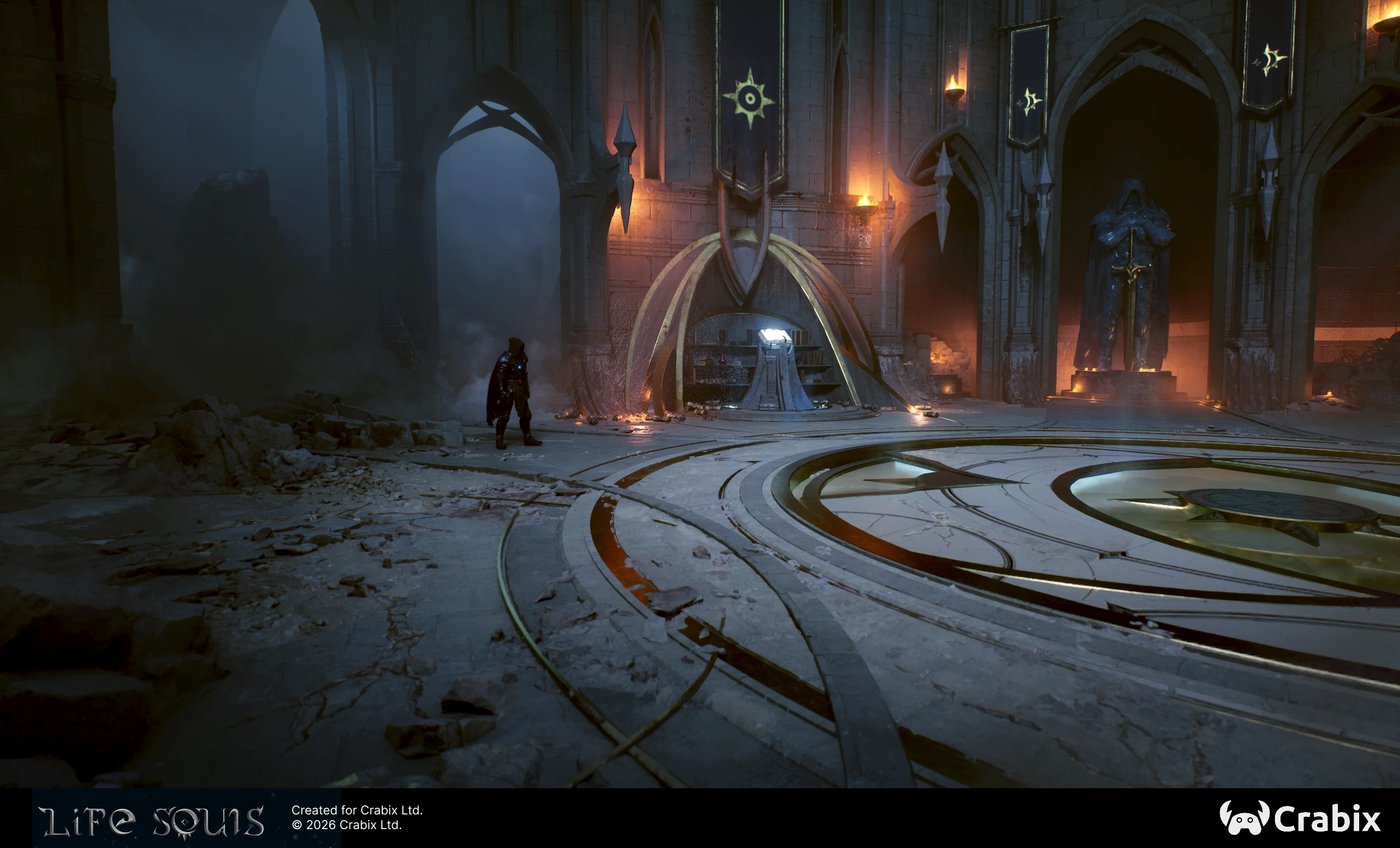 Dark fantasy environment art sample by Crabix Studio — 2