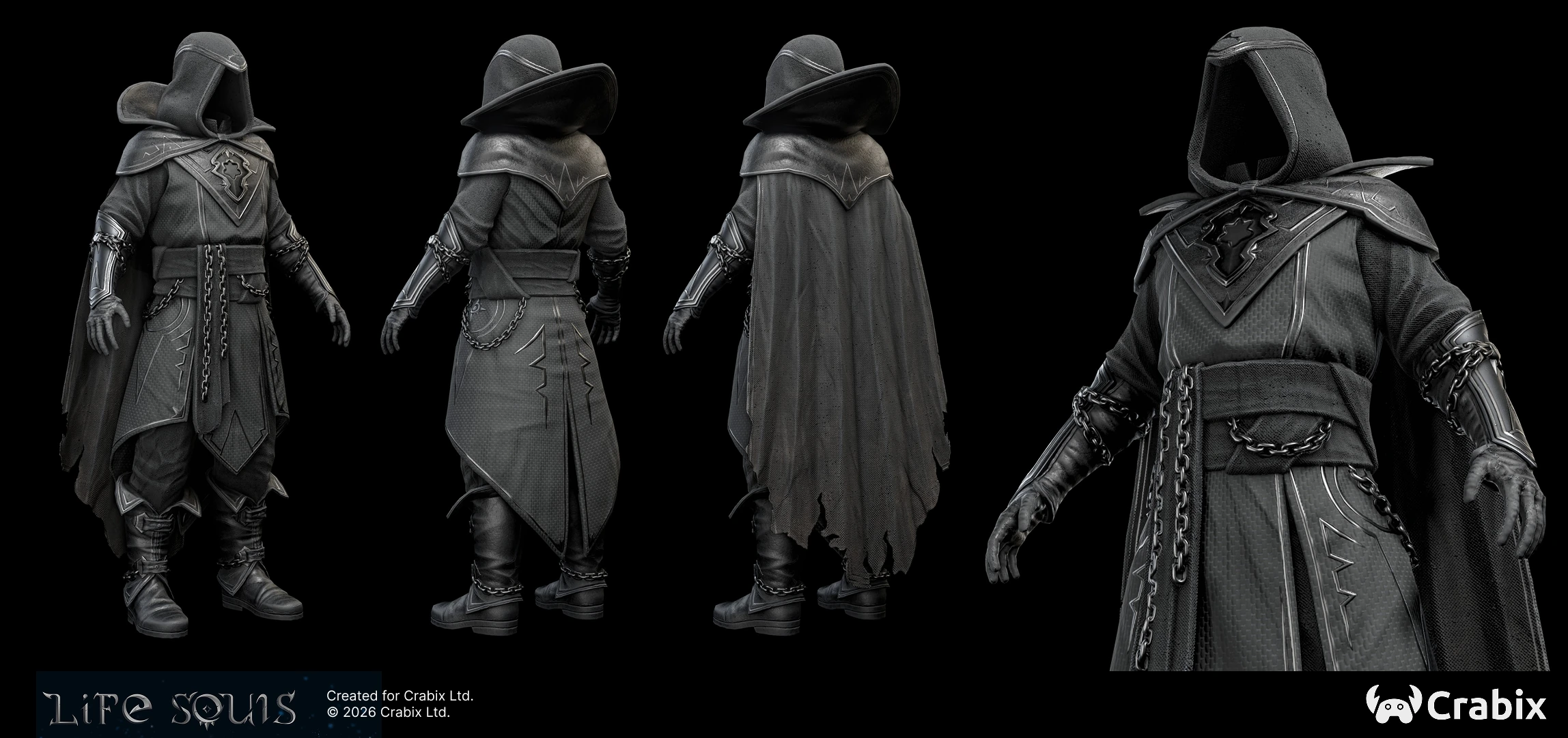 3D character art portfolio sample by Crabix Studio — 3