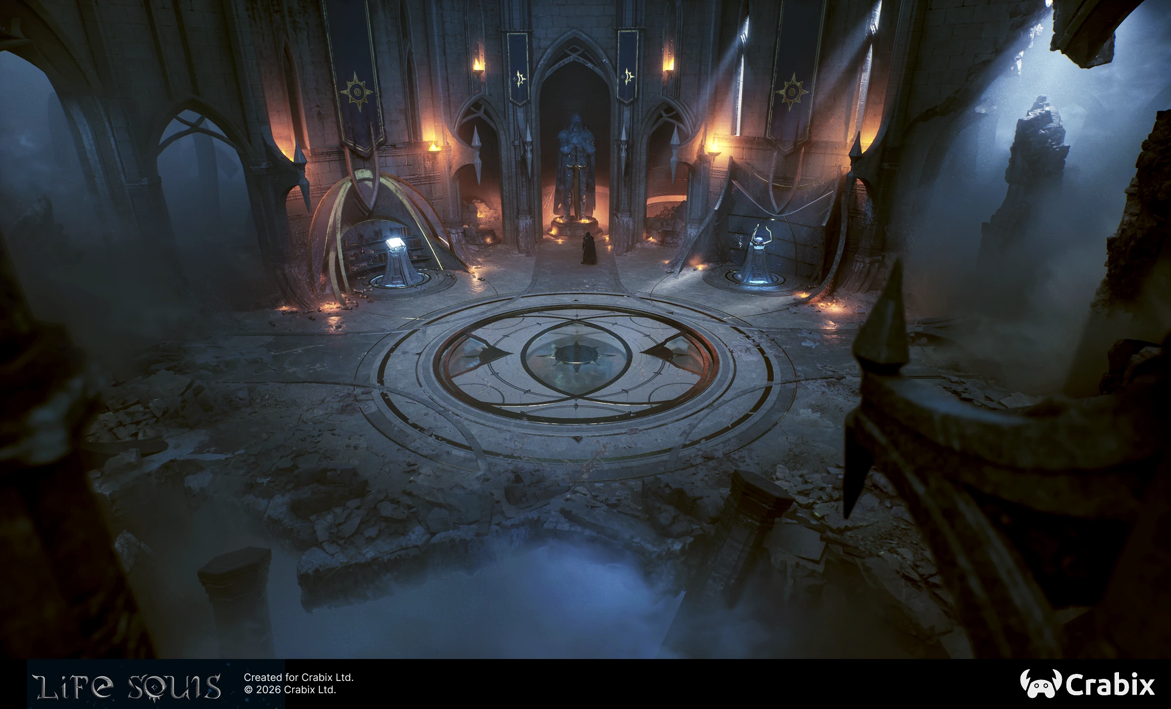 Dark fantasy environment art sample by Crabix Studio — 1