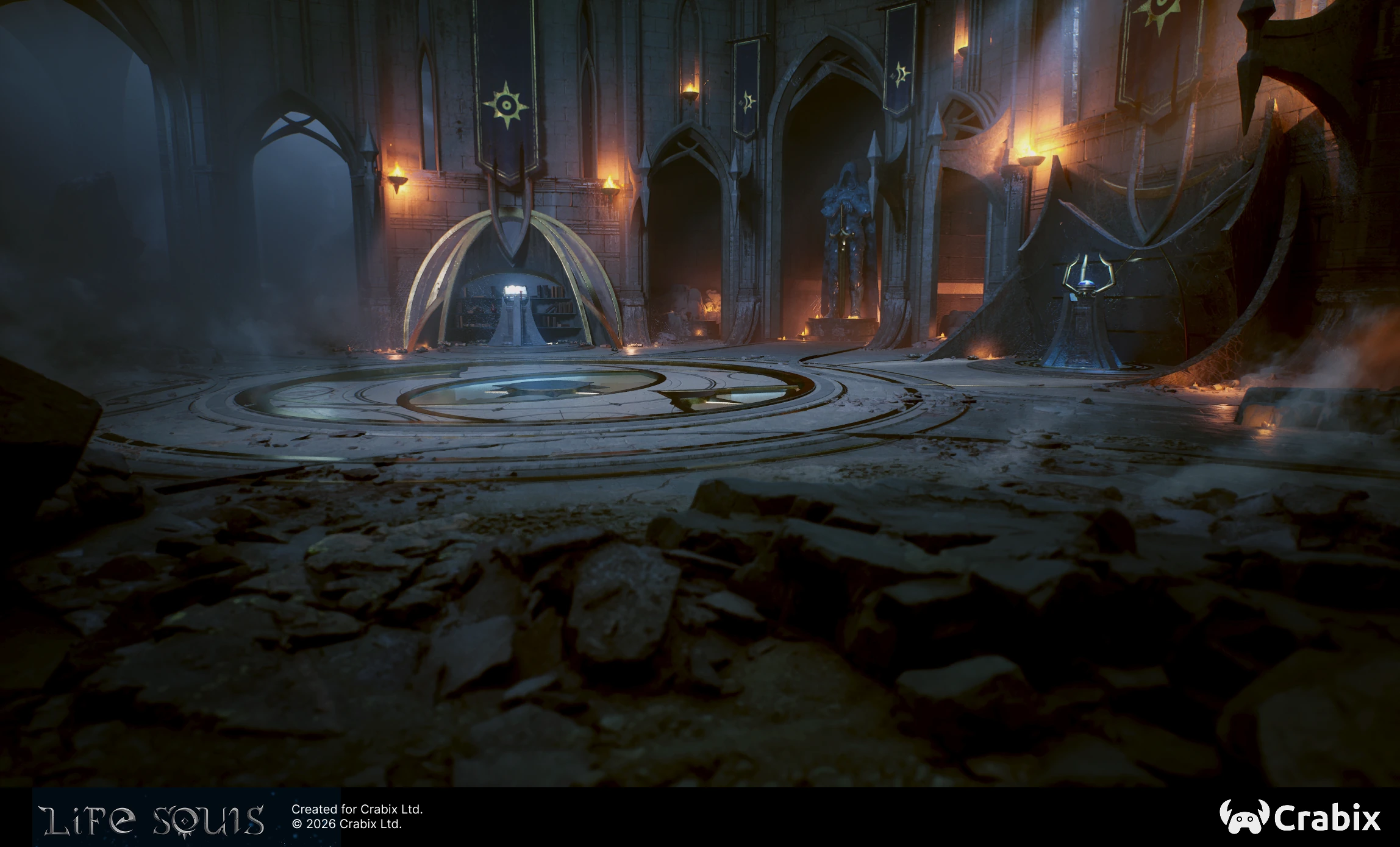 Dark fantasy environment art sample by Crabix Studio — 3